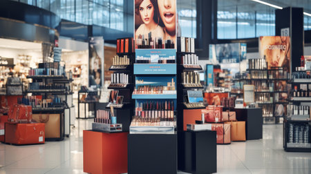 A Store Filled With Shelves of Cosmeticsの素材