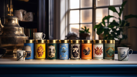 A Table With a Variety of Teasの素材