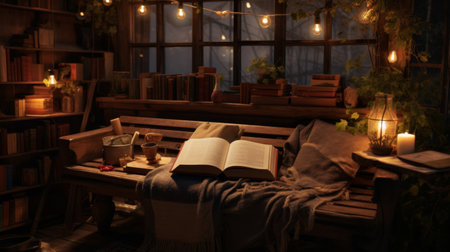 A Living Room Filled With Furniture and a Bookshelfの素材