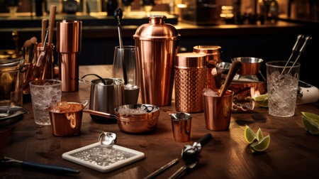 Variety of Drinks on a Tableの素材