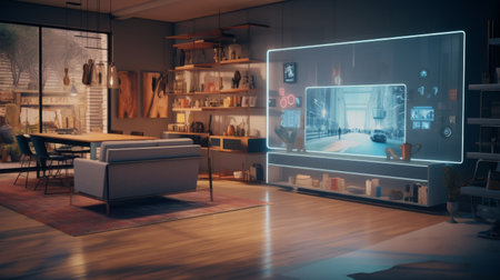 A Living Room Filled With Furniture and a Flat Screen TVの素材