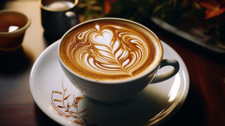 Cups of Coffee With Unique Designsの素材