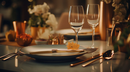 Close Up of Plate With Fork and Knifeの素材