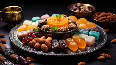 Assorted Candies and Nuts Platterの素材