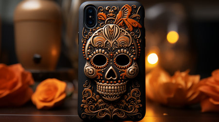 Skull Phone Case on Tableの素材