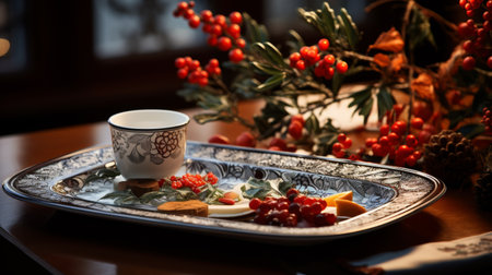 Platter of Fruit and Glass of Wineの素材
