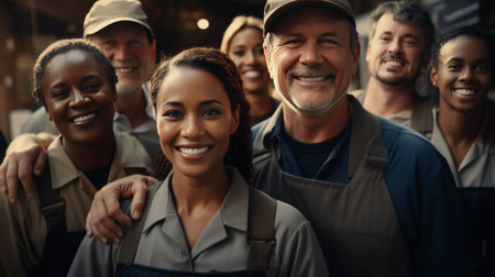 A Group of People Posing for a Pictureの素材