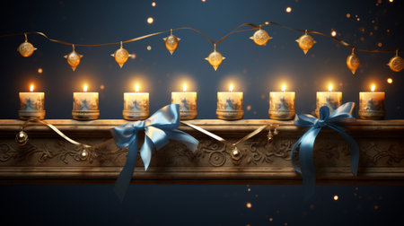 A Bunch of Candles on a Mantleの素材