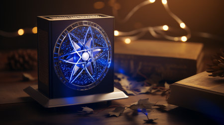 A Box With a Blue Light Insideの素材