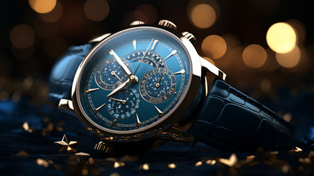 Close Up of Watch on Tableの素材
