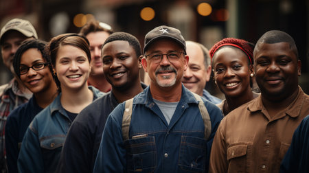 Group of People Standing Togetherの素材