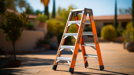 A Ladder Resting on a Tableの素材