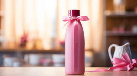Pink Water Bottle With Pink Ribbonの素材