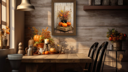 The Furnished Living Room With a Wall Paintingの素材