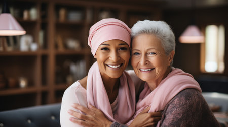 Two Women Standing Togetherの素材
