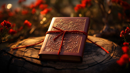 Book With Red Ribbon on Topの素材