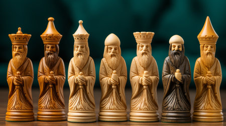 Chess Board With a Set of Chess Piecesの素材