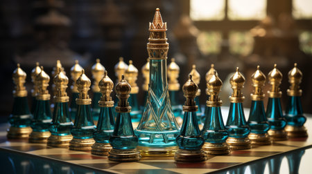 Chess Pieces on Tableの素材