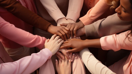 Group of People Putting Their Hands Togetherの素材