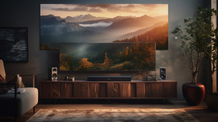 A Living Room Filled With Furniture and a Large Windowの素材