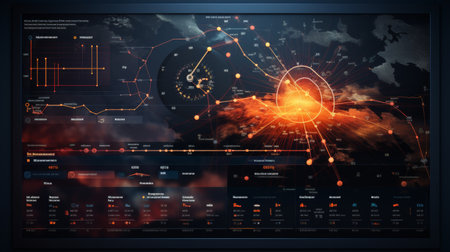 Computer Generated Image of a Networkの素材