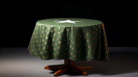 A Green Table With a White Star on Itの素材