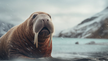 Close Up of a Small Animal on a Rockの素材