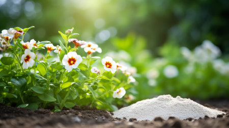 Close-Up of Flowers and Dirtの素材