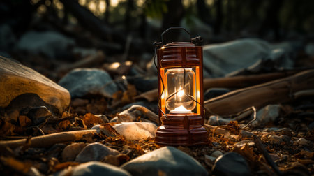 Light Sitting on Top of a Tableの素材