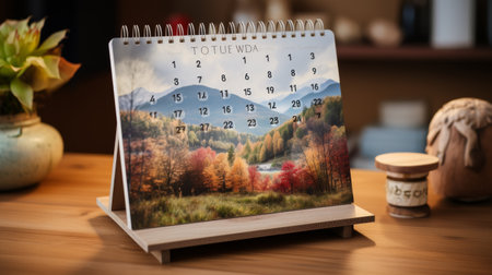 Calendar With Picture of Two Girlsの素材