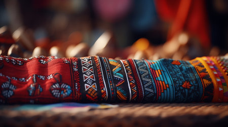 A Blanket on a Wooden Tableの素材