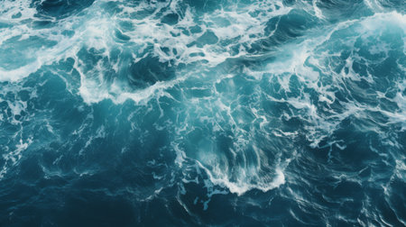 A Vast Body of Water With Intense Wavesの素材