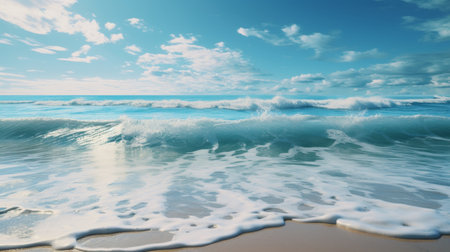 A Vast Body of Water With Intense Wavesの素材