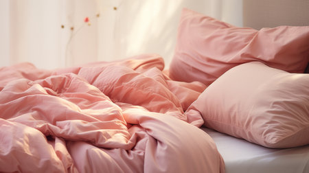 Cozy Bed With Blanket and Pillowsの素材