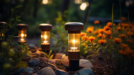 Cluster of Lights Illuminating Rock Formationの素材