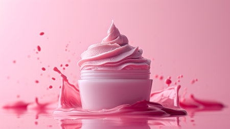 Close Up of Pink Substance on White Surfaceの素材