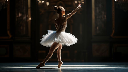 Ballerina Dancing in White Tutuの素材