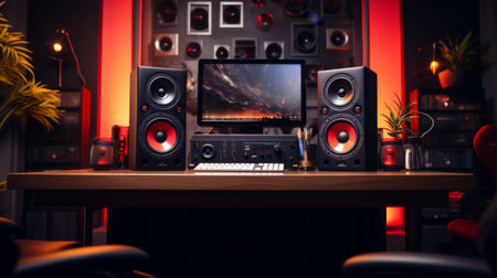 Pair of Speaker on Tableの素材