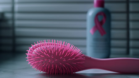 Pink Brush Sitting on Top of Counterの素材