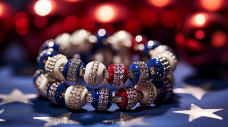 Close Up of a Bracelet on a Tableの素材