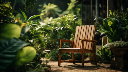 Wooden Chair in Gardenの素材