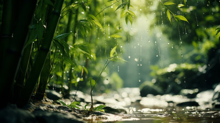 A Lush Green Forest Bursting With Treesの素材