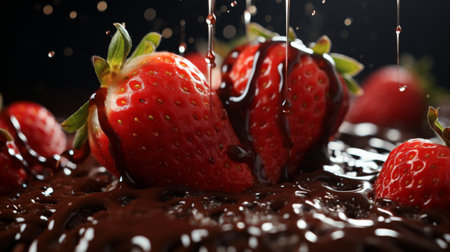 Chocolate Cake With Strawberriesの素材