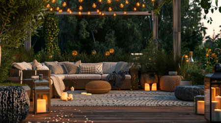 A Patio With Abundant Lightingの素材