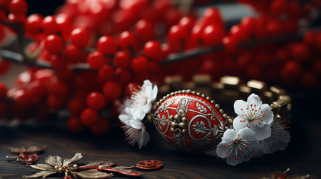 Close-Up of a Decorative Object on a Tableの素材