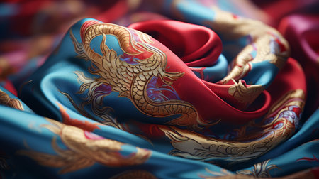 Close-Up of Dragon on Blanketの素材
