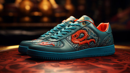 Shoe With Dragon Paintingの素材