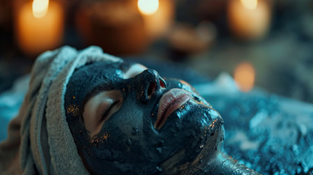 Woman With White Hair Laying in Bathtubの素材