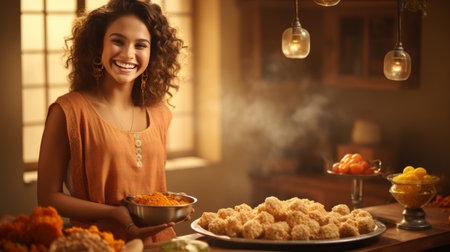 Abundance of Food Delights on Tableの素材