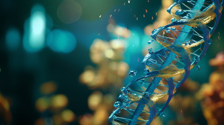 Close-Up of Vibrant Blue and Yellow Structureの素材